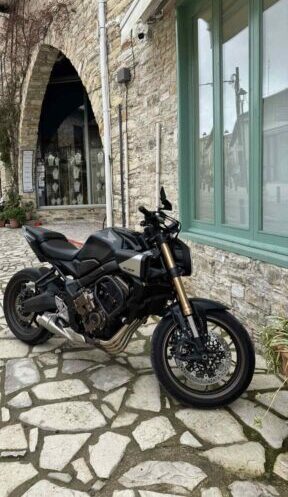 CB650R 2024 at Lefkara village after a motorcycle ride